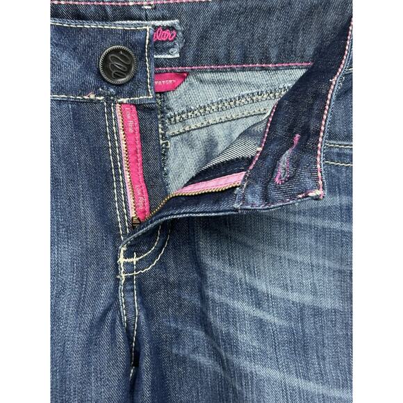 Wrangler Jeans Women’s 9/10x30 Blue Denim Bootcut Premium Patch Low Rise Cotton - Picture 6 of 15